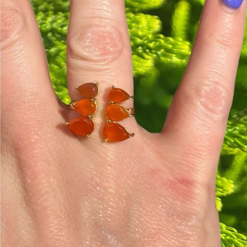 Red Jasper Gold Ring